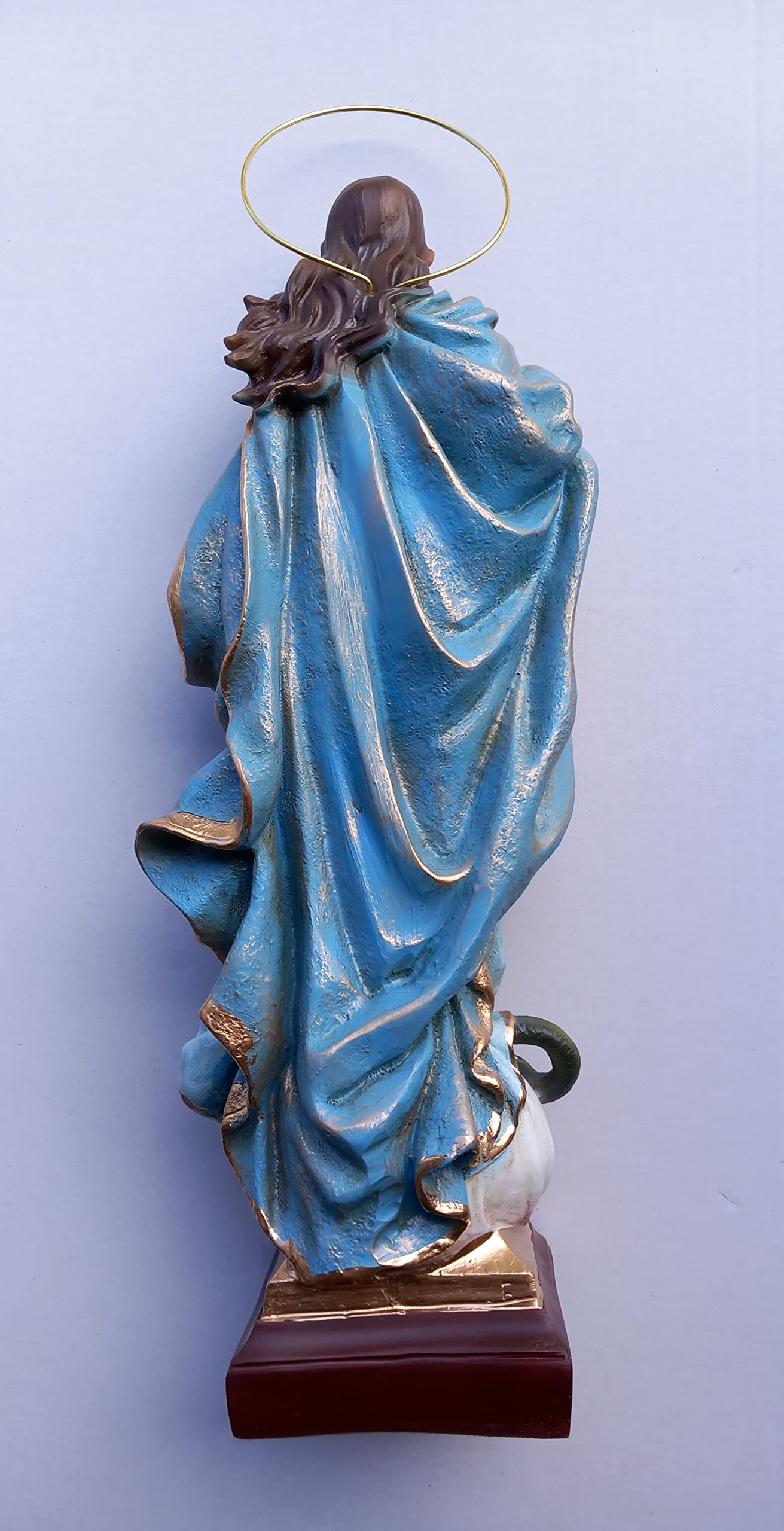 Generico ArteSacraCaravaggio Statua della Madonna Immacolata Concezione, Miracolosa, cm 40 (15,75 inches) in resina decorata a mano di produzione artigianale