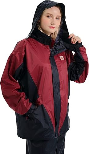 Miniatura 5 de RANDO Trajes de lluvia para hombres impermeables  Equipo de lluvia para hombres  Equipo de lluvia para motocicleta - GEM reflectante de 3 piezas