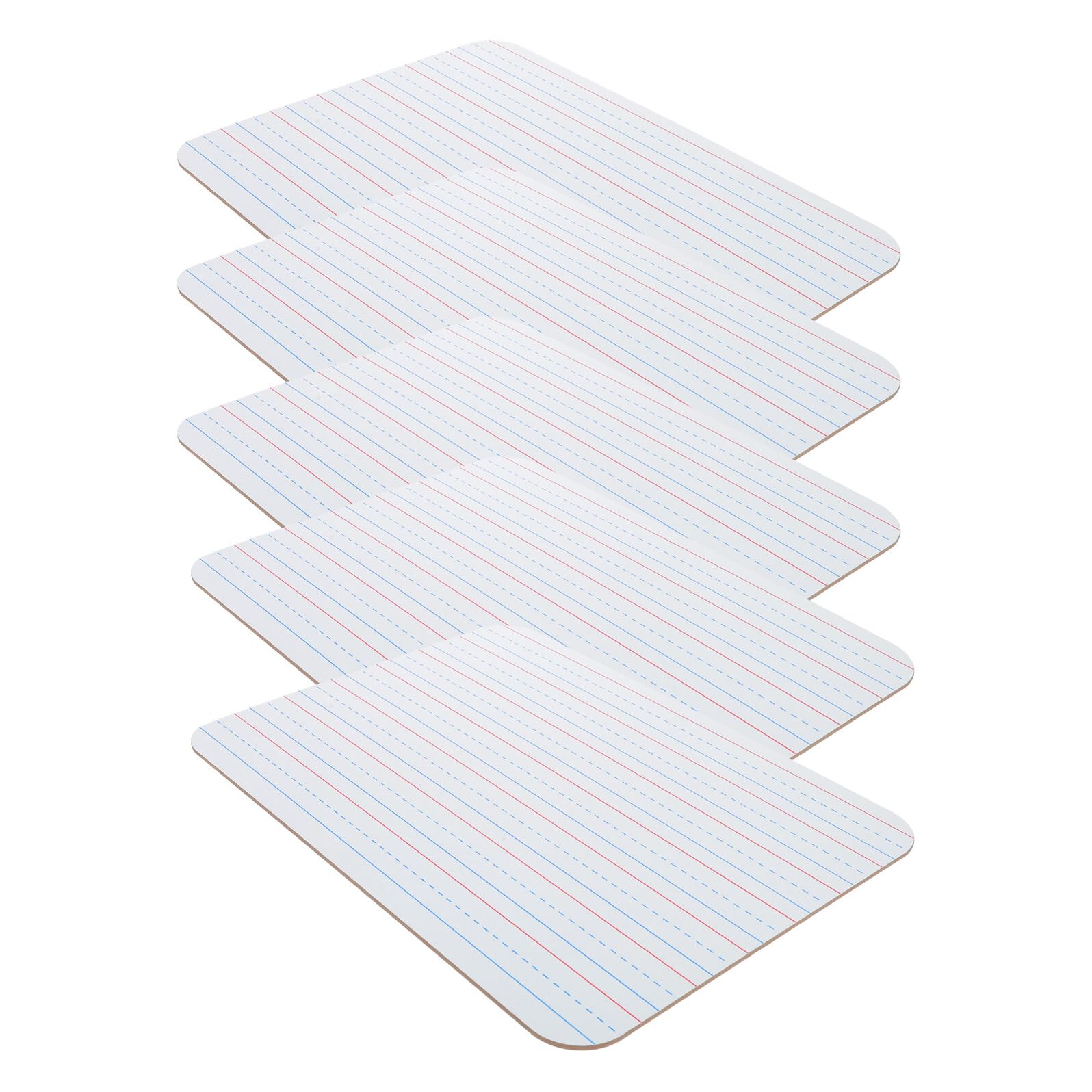 Veemoon Lot de 5 Petits Tableaux Blancs Effaçables à Sec avec Lignes 23 X 30 CM Double Face Portables et Légers pour Écriture Cursive Entraînement Scolaire et Bureau