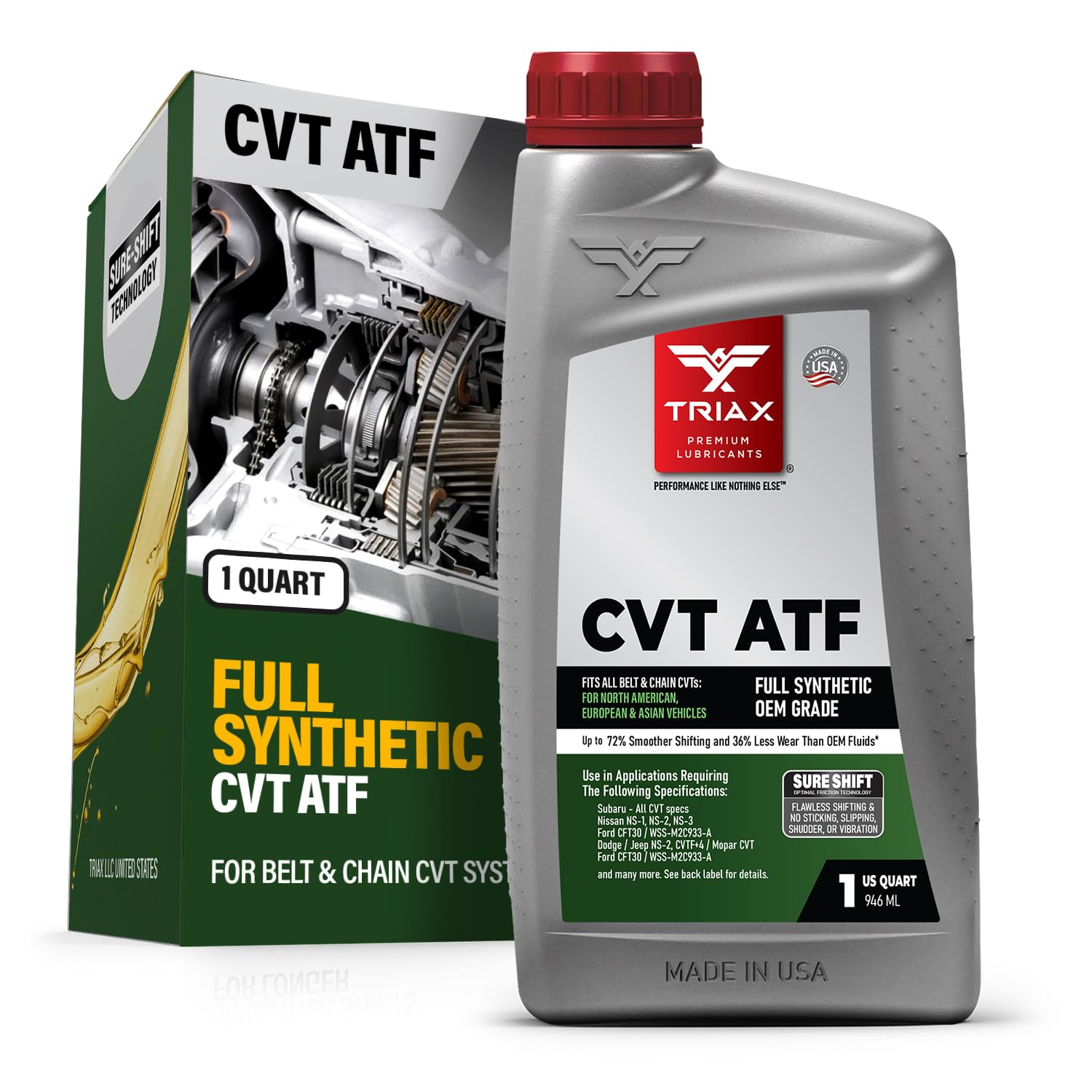 Syntron CVT Full Synthetic OEM Grade CVT Transmission Fluid, Surpasses All OEM Spec (1 Quart)