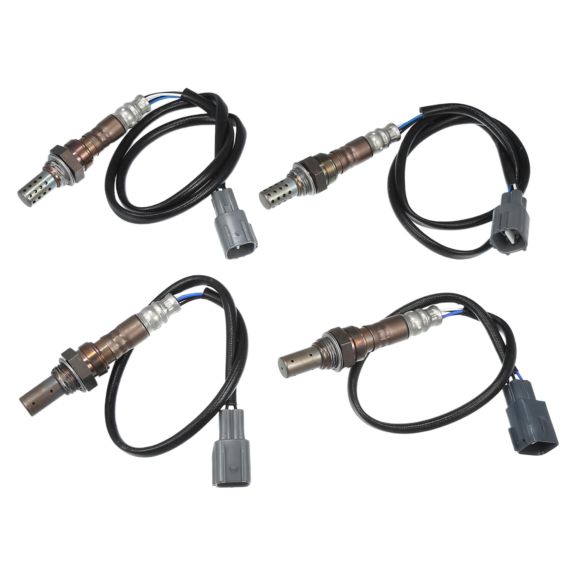 A ABSOPRO Sensor De Oxígeno O2 Para Toyota Rav4 2001-2003 4 Piezas | Oe 8946742010/8946742020/8946542090/8946542100, Posiciones Delantero Trasero Arriba Izquierda Derecha, M18X1.5, 4 Pines