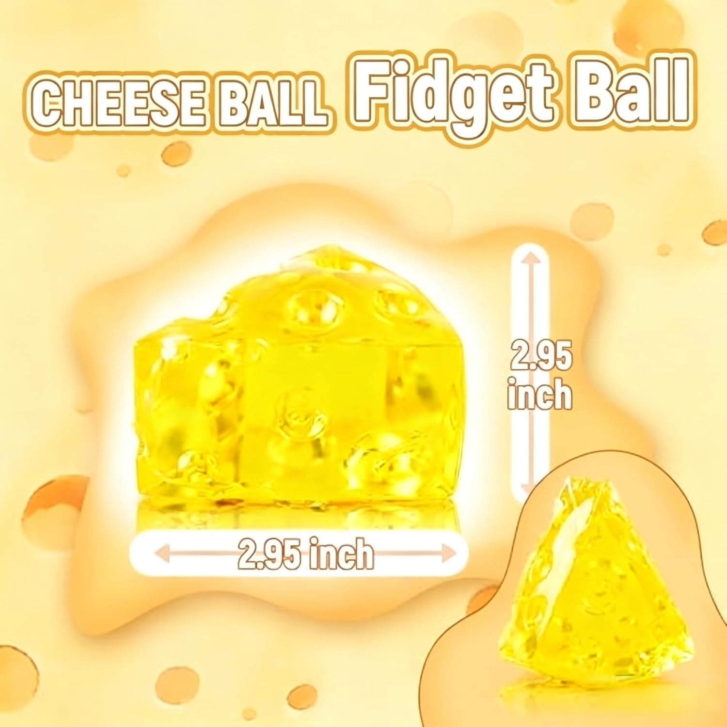 JIAHO 1PCS Cheese Sensory Fidget Piece for Adults