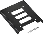 TRIXES Boîte de 2 Kit de montage intérieur en métal noir pour 2.5 1 cm SSD Disques portables & 3.5 Disques durs de pouce - Support pour disque dur - Remplacement de montage haute performance pour disque dur
