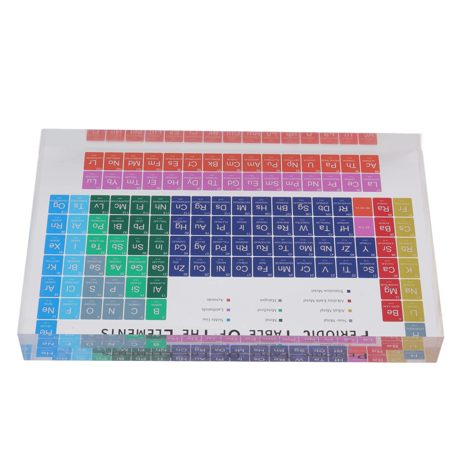 BowyTrading Pädagogische Periodensystem-Dekoration, Acryl-Periodensystem-Elemente-Tafel, sichere, geruchsfreie moderne Chemie-Wandkunst für Zuhause, Schule, Klassenzimmer und Labor (L)