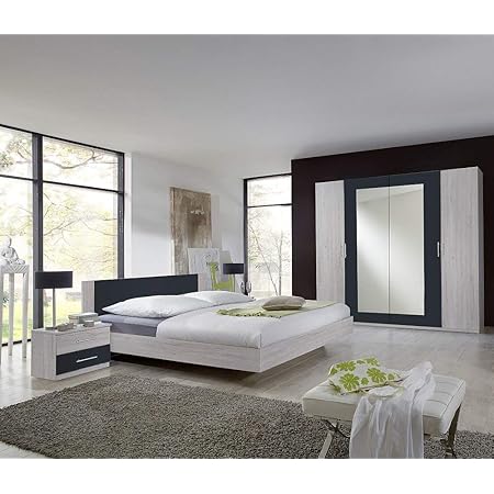 Wimex Schlafzimmer Set Anna Bestehend Aus Schrank Bett Und Nachtschranken Liegeflache 180 X 200 Cm Weisseiche Amazon De Kuche Haushalt