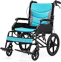 Vista 13 de Magshion Silla de ruedas de transporte plegable para adultos de 250 libras, silla de transporte ligera para personas mayores, silla de ruedas
