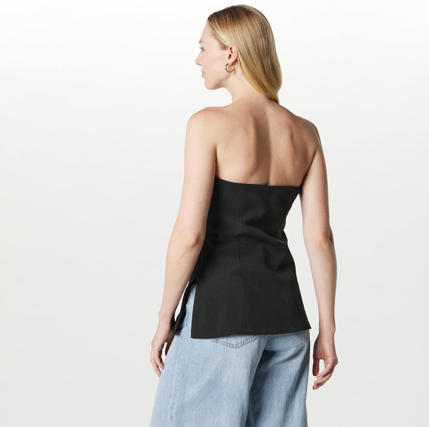 The Drop womens Stowe Woven Strapless Tunic