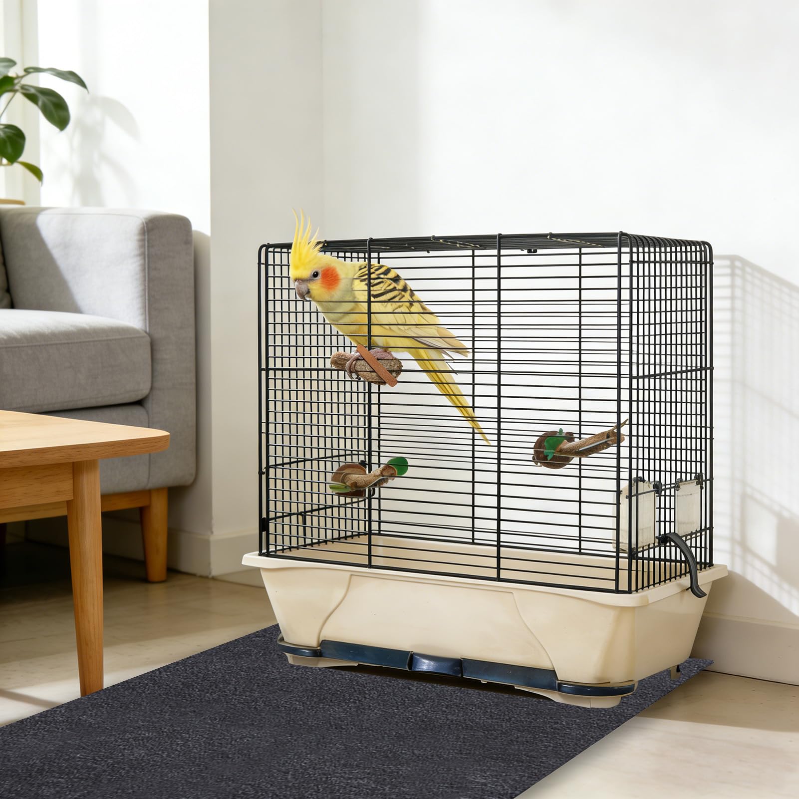 NICENEEDED Große Vogelkäfigmatte 59 x 35 Zoll Unterlage Für Haustierkäfige wasserdichte Filzunterlage Für Vogelkäfige Und Hundezwinger Mit Rutschfester Unterseite Für Harte Böden Und Oberflächen
