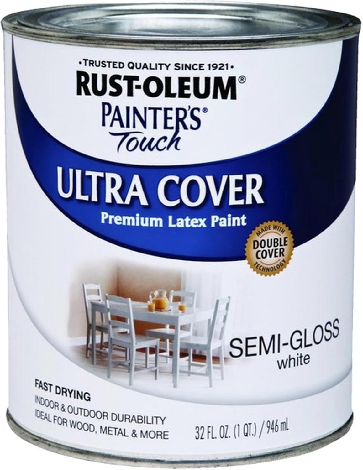 1PK 1993502 qt Semi-Gloss White Ultra Cover Painters Touch Paint LANC-150264-NF