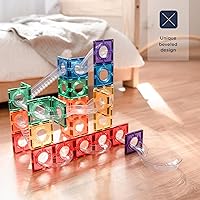 Vista 4 de CONNETIX Paquete de Pista de Pelotas Arcoíris, 92 piezas