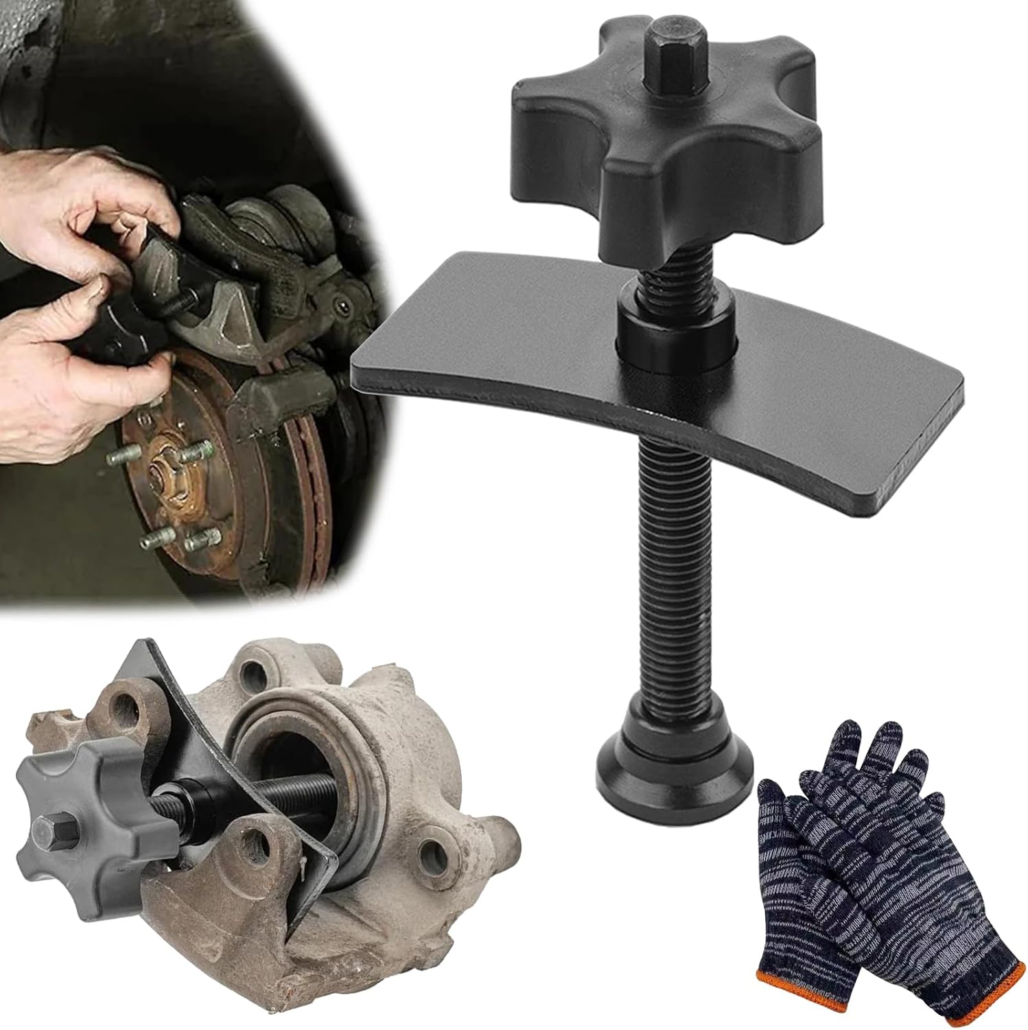 Front Wheel Brake Cylinder Return Tool,Brake Caliper Compression Tool,Brake Pad Spreader Tool,Brake Pad Spreader Heavy Duty Disc Brake Pad Separator Tool /842