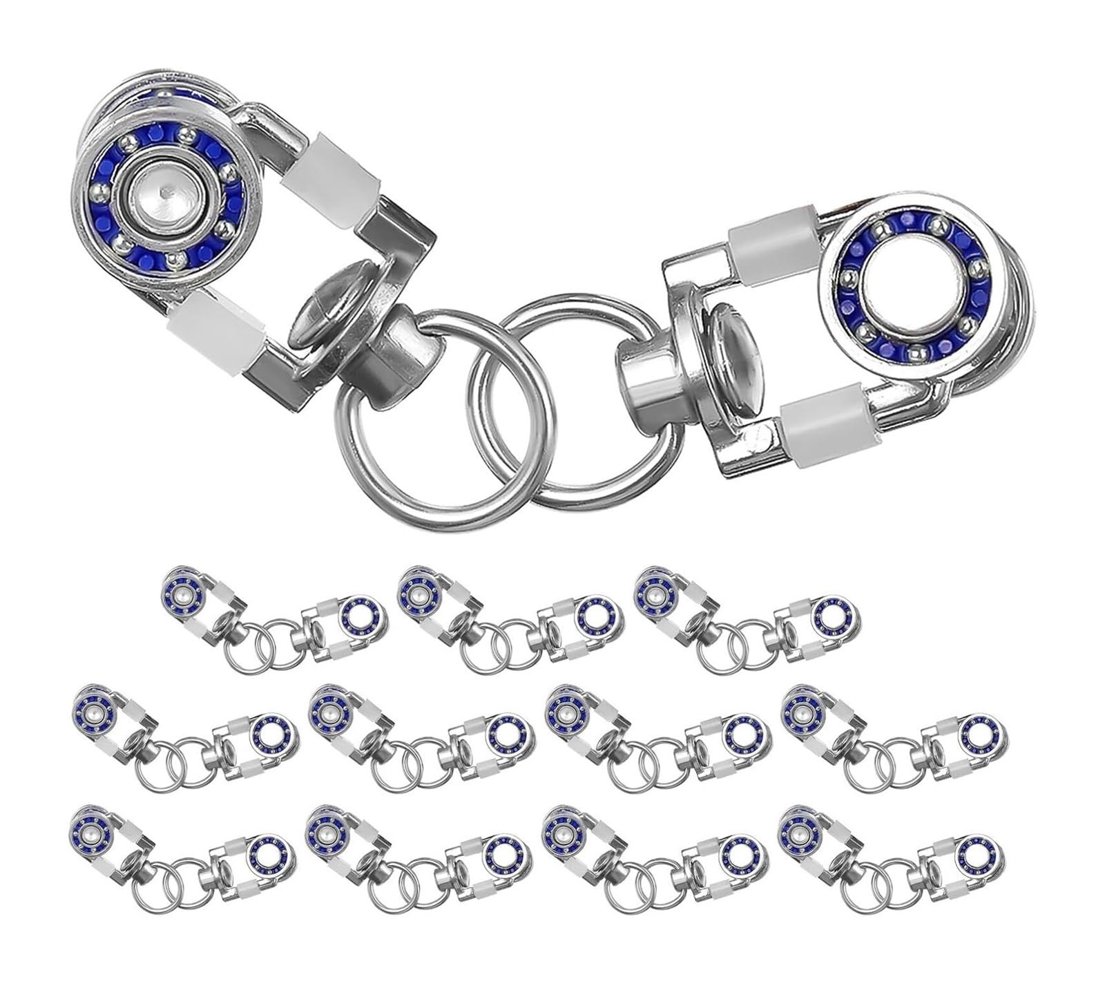 Fhvkrbtx One Color Silent Curtain Track, 24 Pcs Curtain Track Gliders Metal Bearing Pulley Hooks