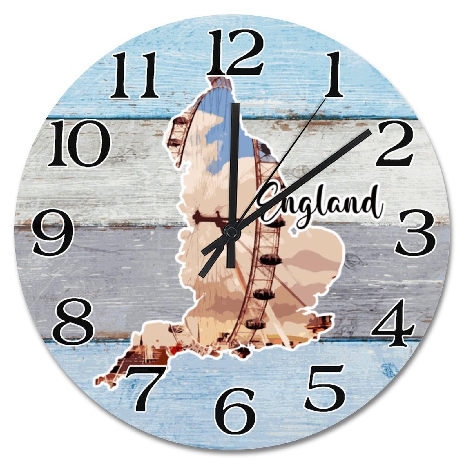 Horloge murale Angleterre paysage urbain pour une déco style voyage