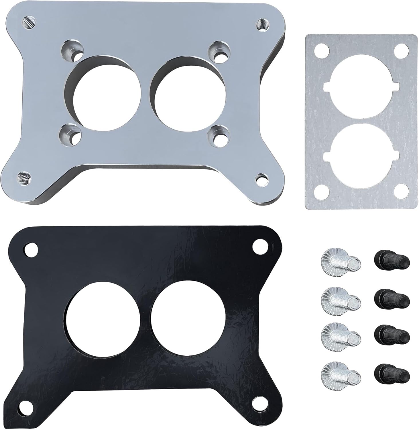 Carburetor Carb Adapter Plate with Throttle Linkage Compatible with Jeep AMC CJ 258 6cyl 4.2L BBD Carter to Ford Motorcraft 2100 2150 Swap