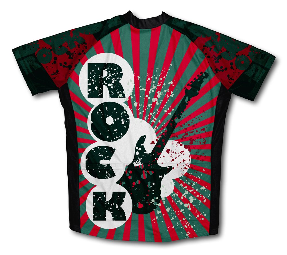 ScudoPro Rock On Short Sleeve Cycling Jersey for Men - Size 3XL Red