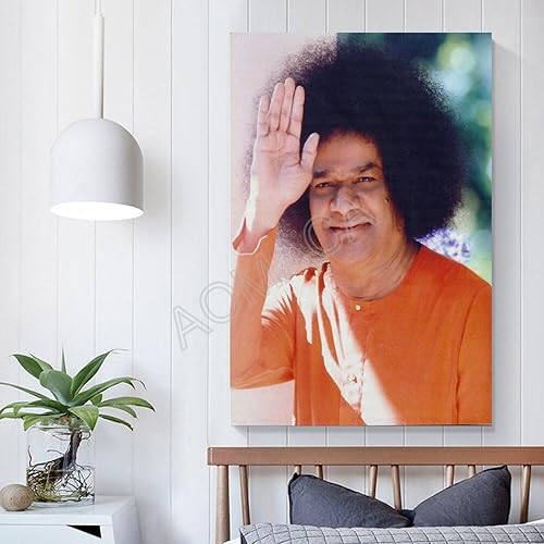 Miniatura 5 de Póster de la educadora india Sathya Sai Baba de la India, pósteres e impresiones artísticas de pared, pintura en lienzo, póster de arte de pared