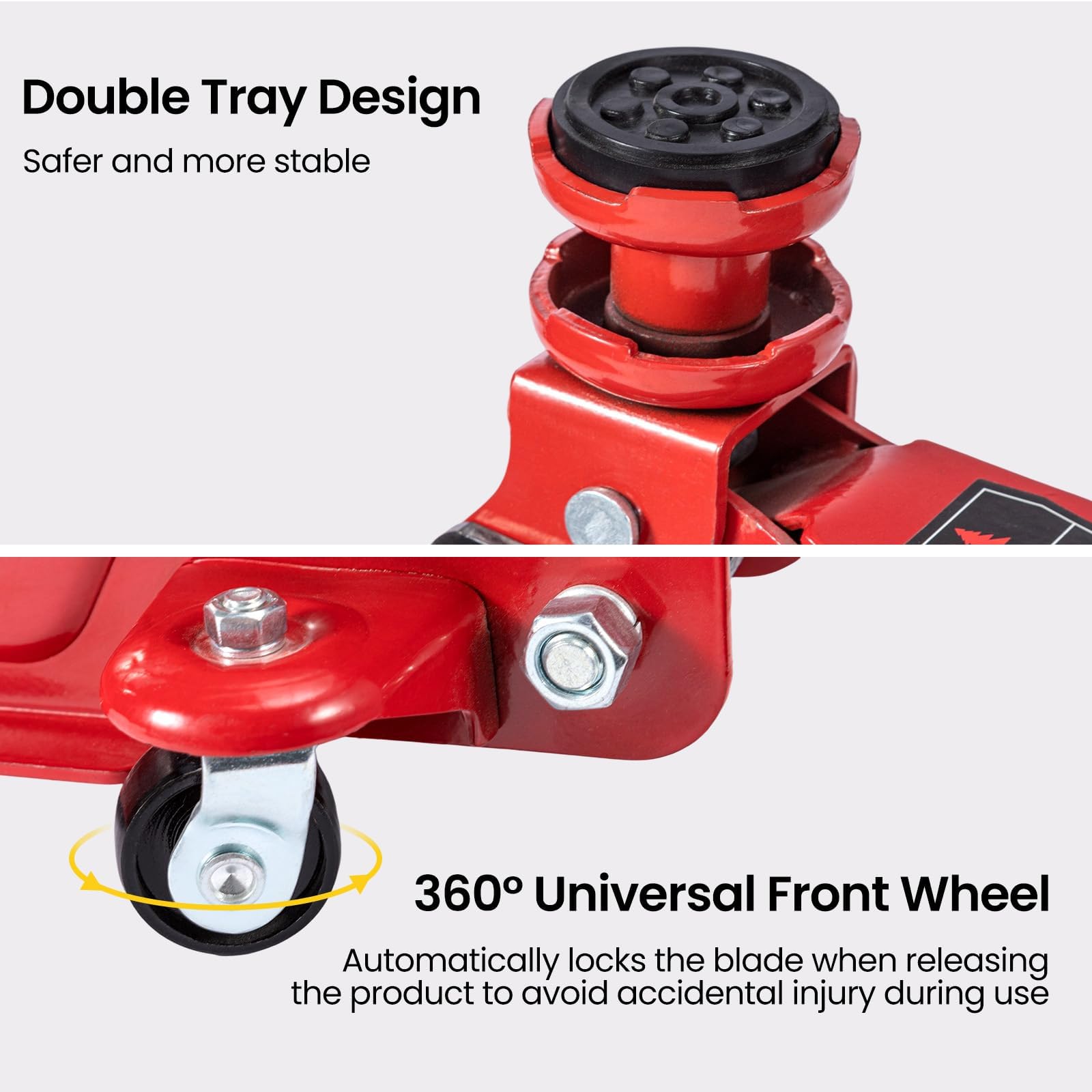 2.5 Ton Hydraulic Low Profile Floor Jack Heavy Duty Trolley Jack for Car jack Van Truck Trailer Auto Repair (Red) — view 6