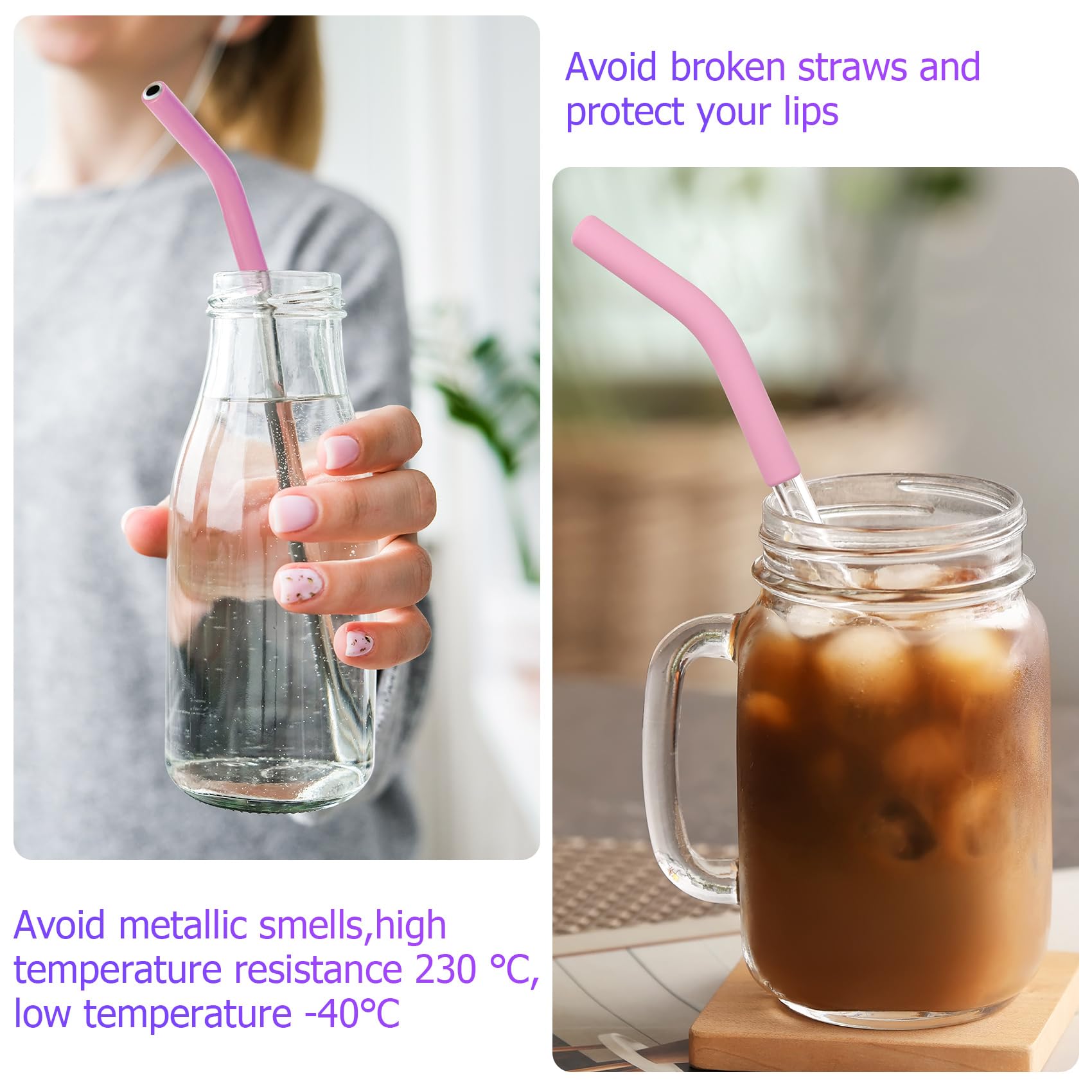Stanley Straw Accessories - 4 Pcs Metal Straw Tips -3