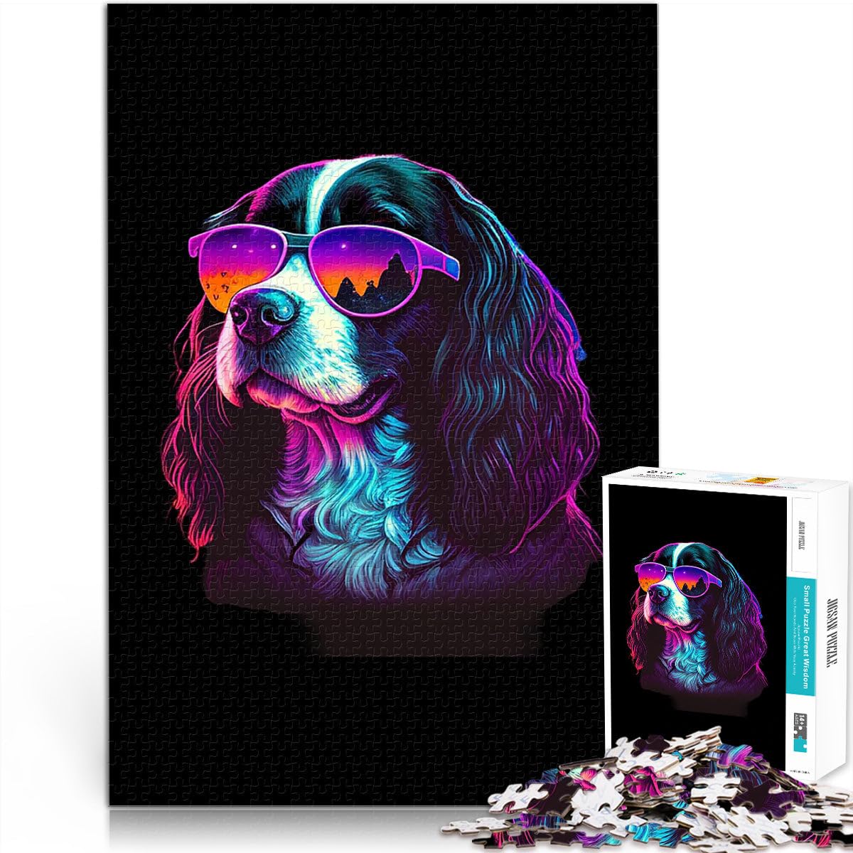 1000 Piece Adult Puzzles English Springer Spaniel Interessante Stressreduzierung Verbessern Sie das Gedächtnis75x50cm