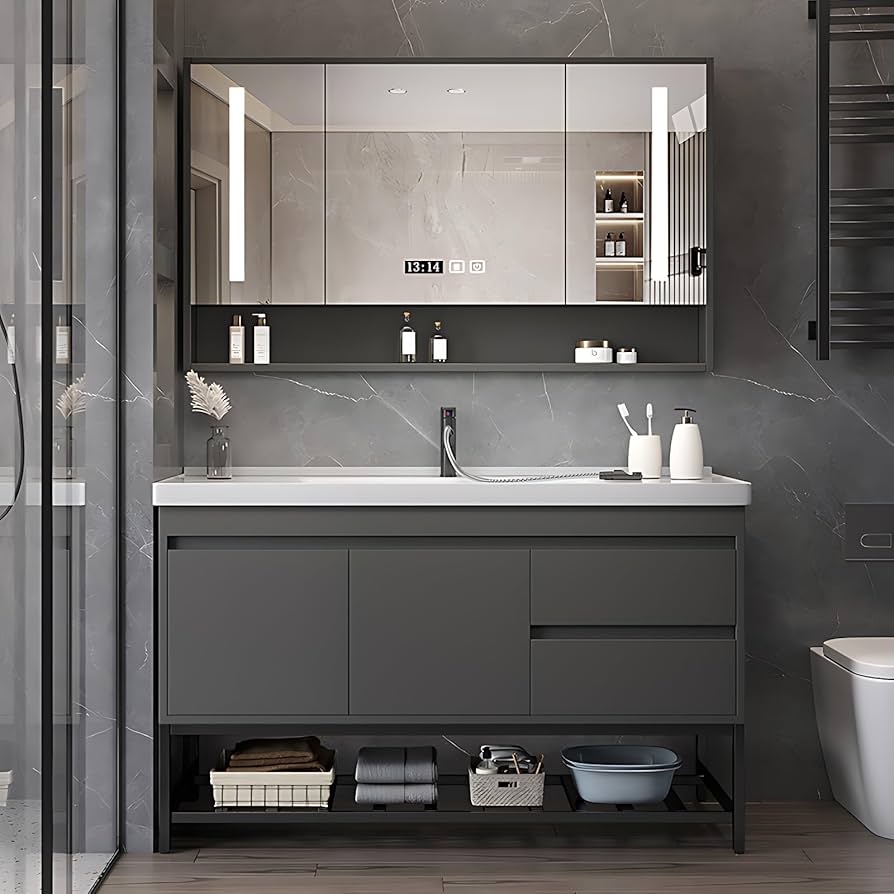Amazon.com: Genpai 44IN Morden Gray Bathroom Vanity