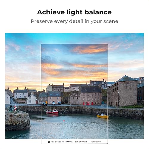 Miniatura 3 de K&F CONCEPT 3.937x5.906 in Soft GND16 (4 Stop) 28 multicapa revestido suave graduado filtro de densidad neutra impermeable/resistente a los arañazos