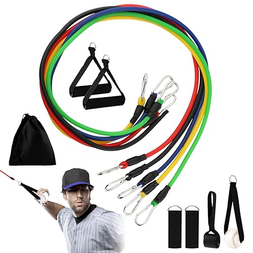 Baseball Resistance Band Set, 10 to 30 lb Progressive Tension