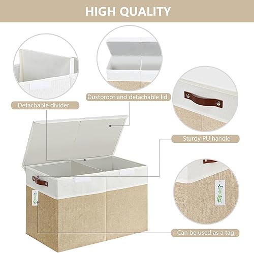 Miniatura 3 de Caja grande de almacenamiento de juguetes con tapas, plegable, resistente, organizador de almacenamiento de bebé, cesta para niños, niñas, sala de