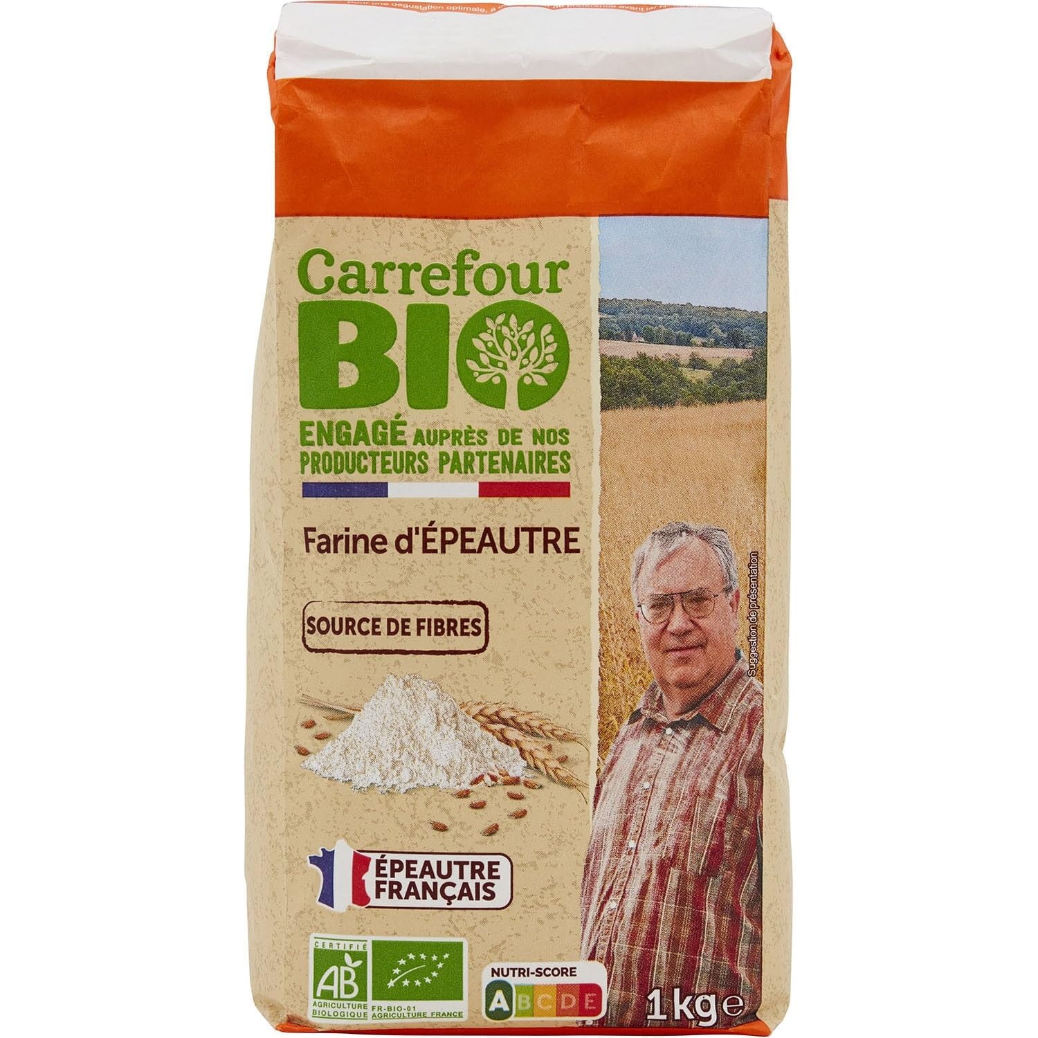Préparez vos pâtisseries avec une farine source de fibres et issue de l'agriculture biologique française — CARREFOUR BIO Farine d'épeautre — Paquet de 1kg - Lot de 3