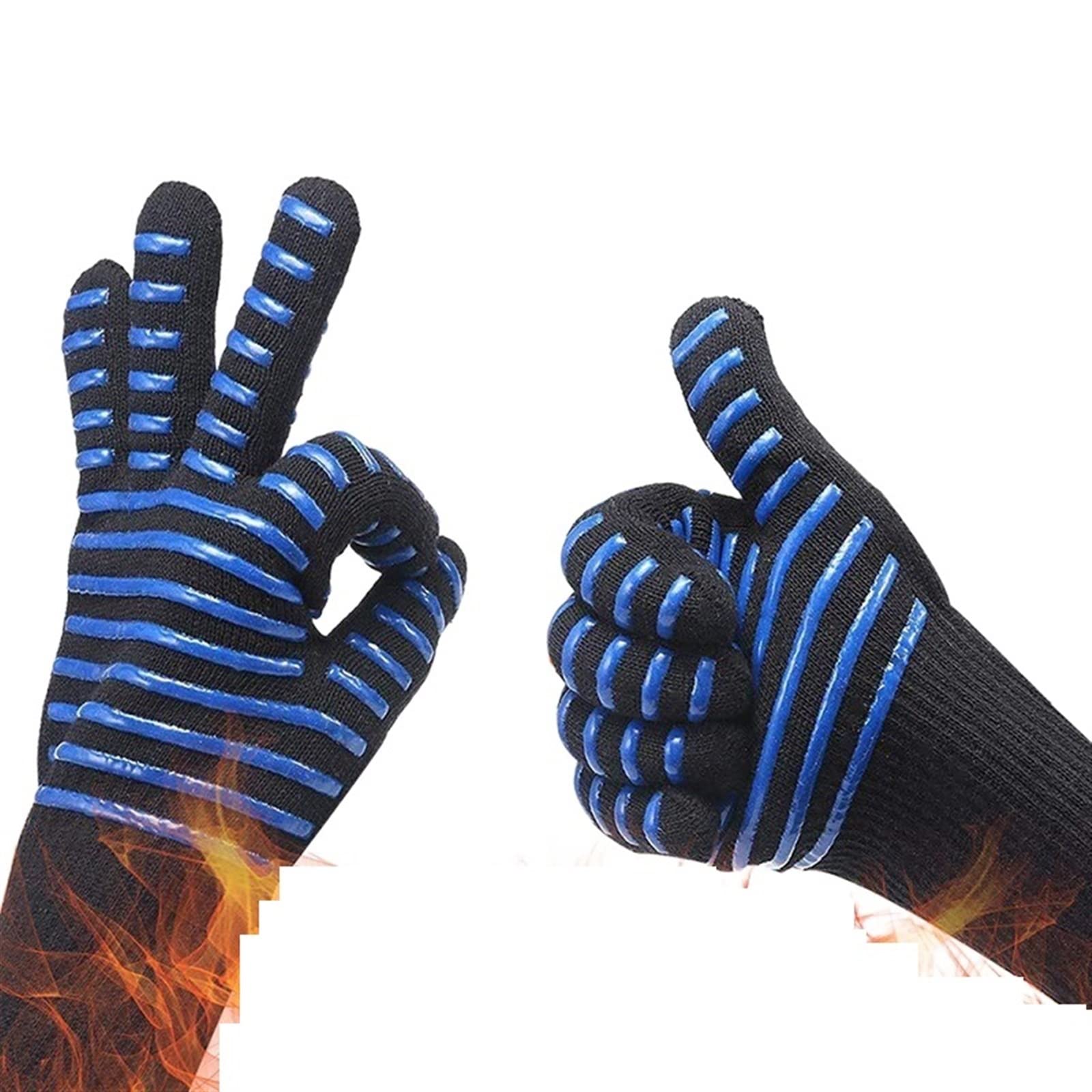 Gants de Cuisine for Barbecue, résistants à la Chaleur extrême, for Le soudage au Four, for et Le Barbecue(Red)