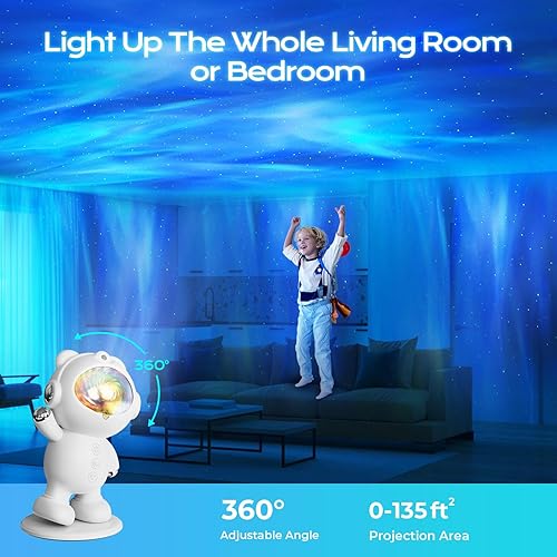 Miniatura 3 de FULEN Proyector de galaxia para dormitorio, proyector de estrellas, bonita luz nocturna para niños, luz de techo Aurora decoración estética,