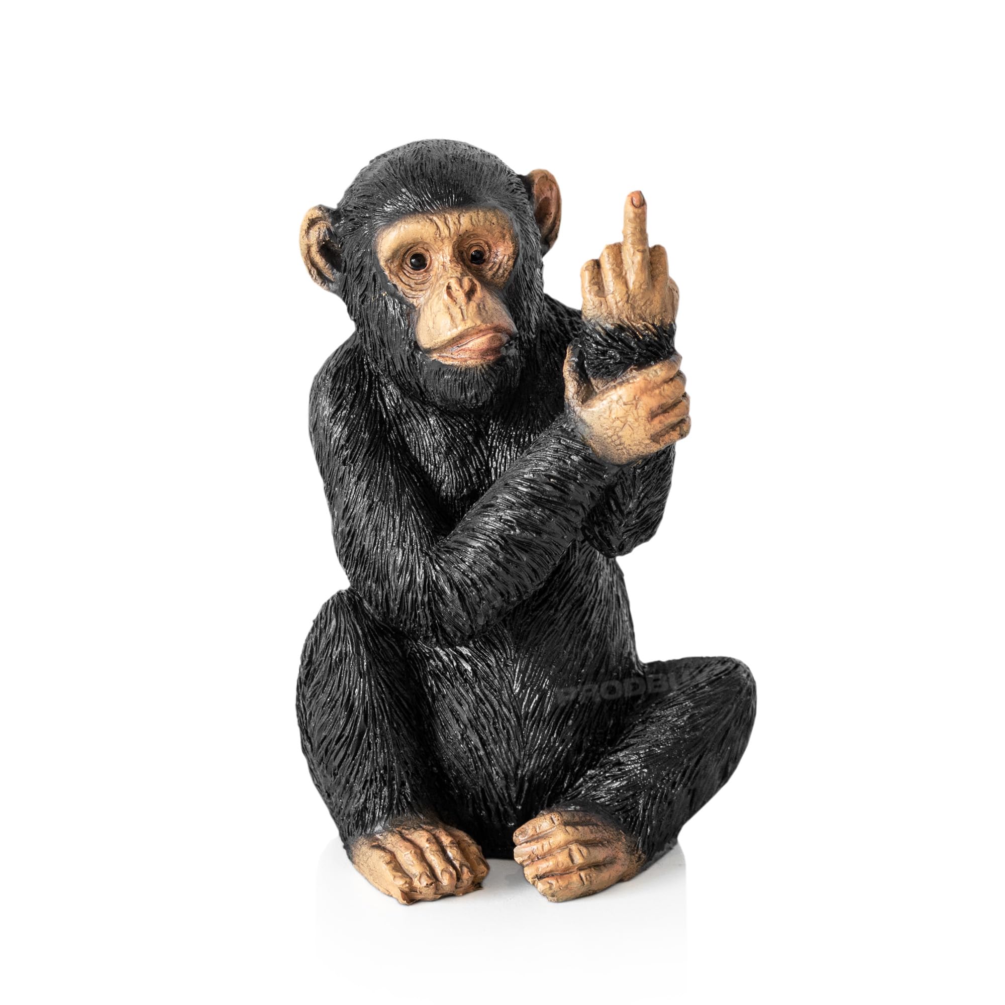 Prodbuy Black Small 12Cm Resin Rude Monkey Ornament