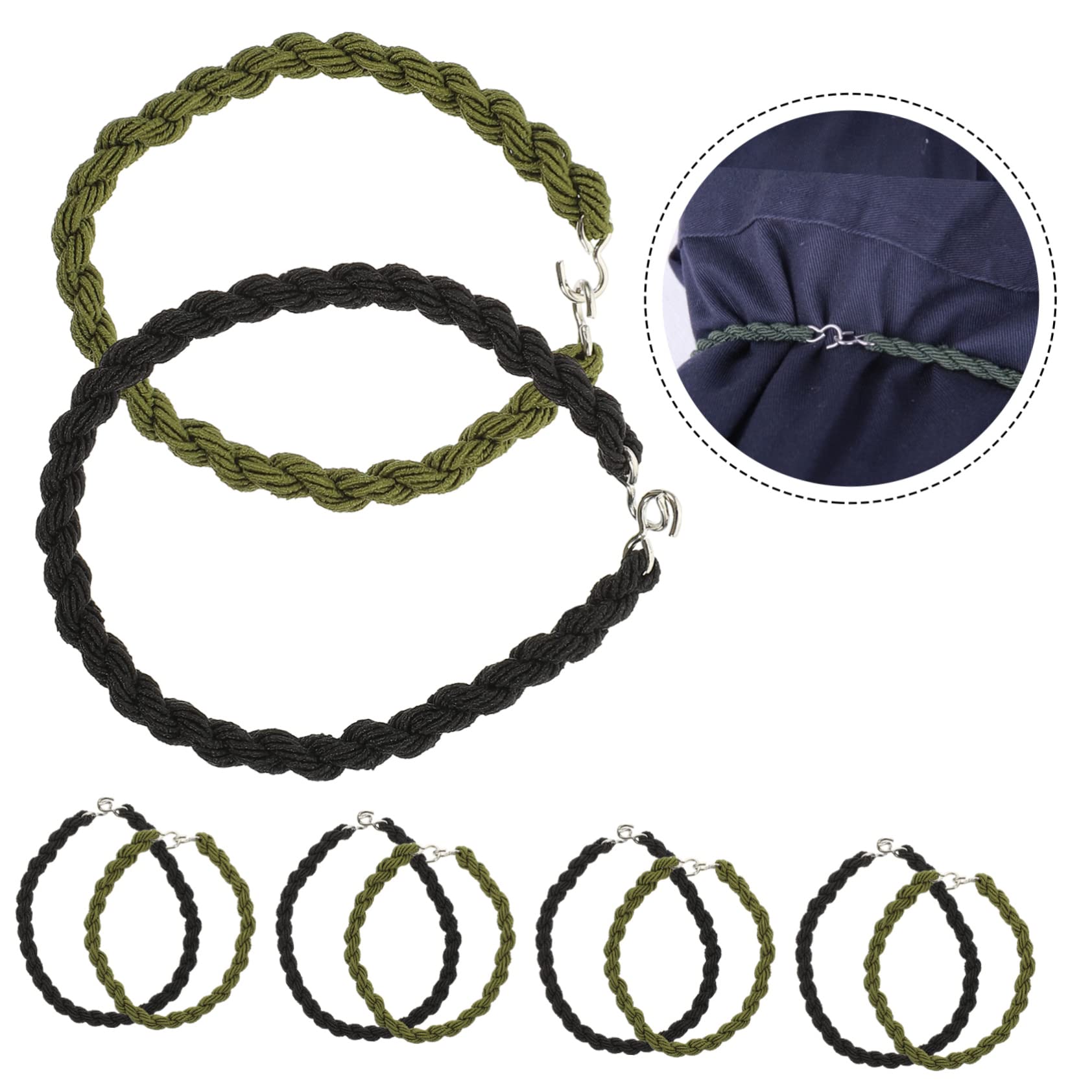 BESPORTBLE Lot De 5 Cordes Élastiques Multifonctions pour Pantalons Idéales pour La Randonnée Compactes Et Réutilisables Idéales pour Le Camping en Plein Air 12 Pièces X 5