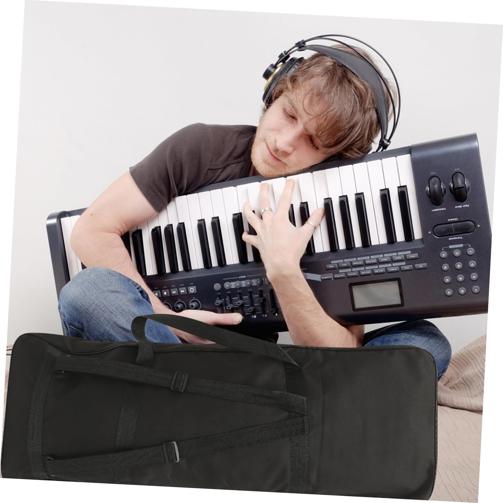 Tastaturtasche 61 Tasten für Elektronisches Keyboard Schwarz