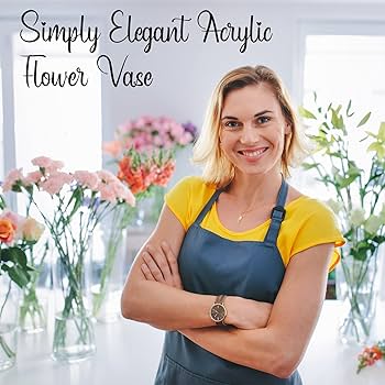 Amazon.co.jp: アクリル製花瓶 センターピース用 円柱型花瓶