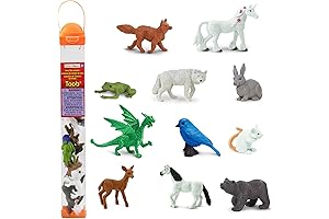Safari Ltd. Fairy Tale Animals TOOB - Figurines of Unicorn, Dragon, Frog,...