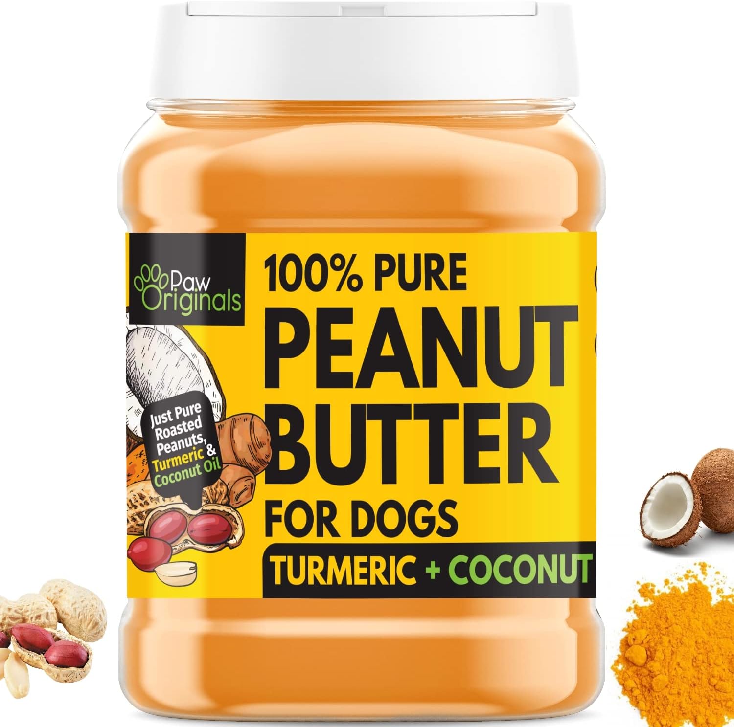 Peanut Butter For Dogs Turmeric & Coconut Oil Anti Inflammatory