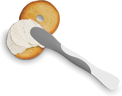 Miniatura 4 de Tovolo Elements Scoop and Spread - Herramienta esparcidora de sándwich de silicona grande de doble extremo con mango de nailon, sin BPA, apta para