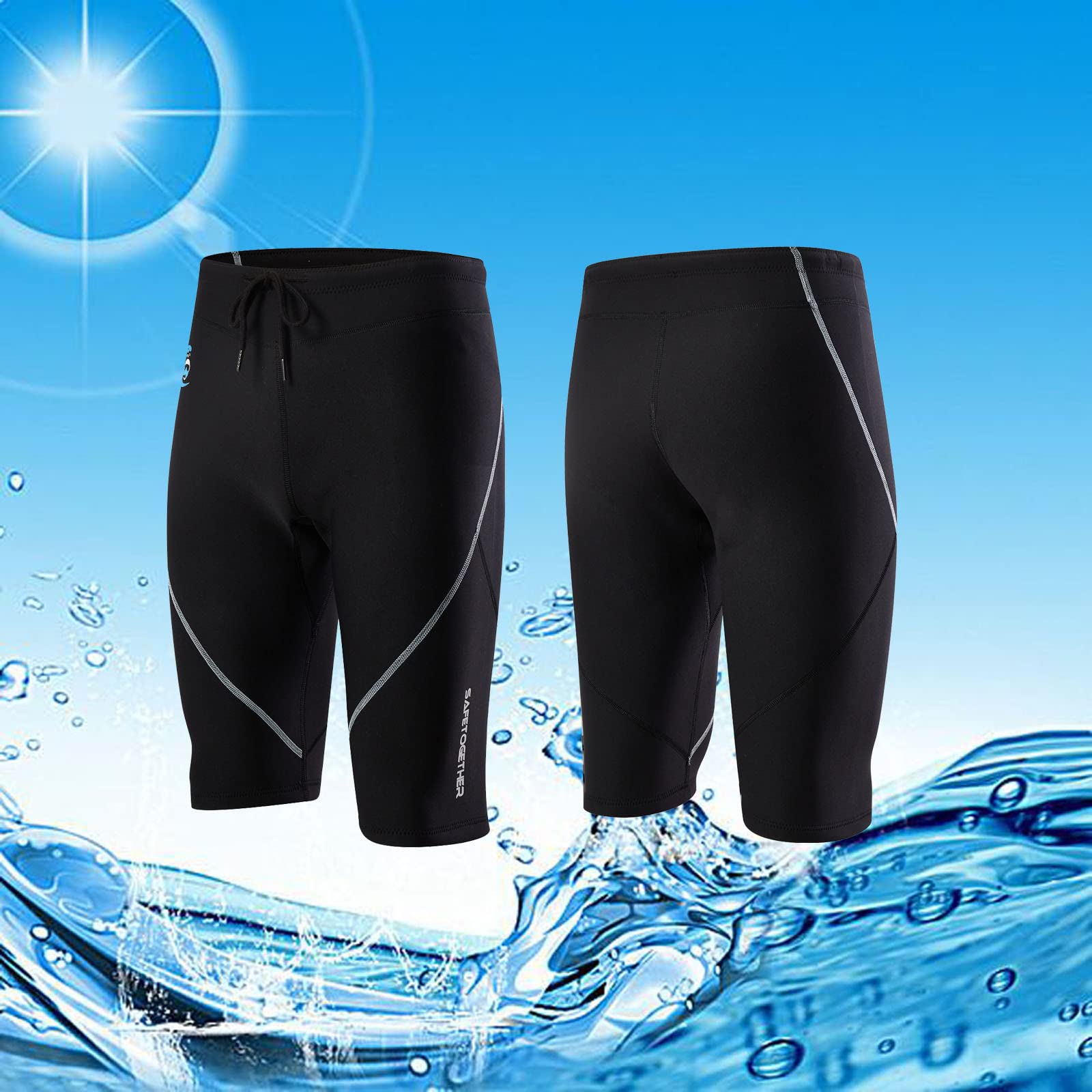 Short de plongée pour homme en néoprène de 2 mm pour la plongée avec tuba, la voile, le surf (taille L)