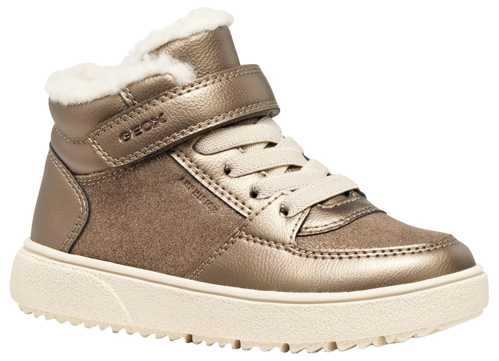 Geox J THELEVEN Girl B AB Sneaker, Smoke Grey, 4 UK