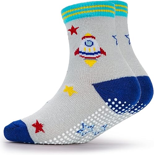 Miniatura 5 de Evercute Calcetines antideslizantes para niñas pequeñas, paquete de 12 unidades, calcetines antideslizantes para niños