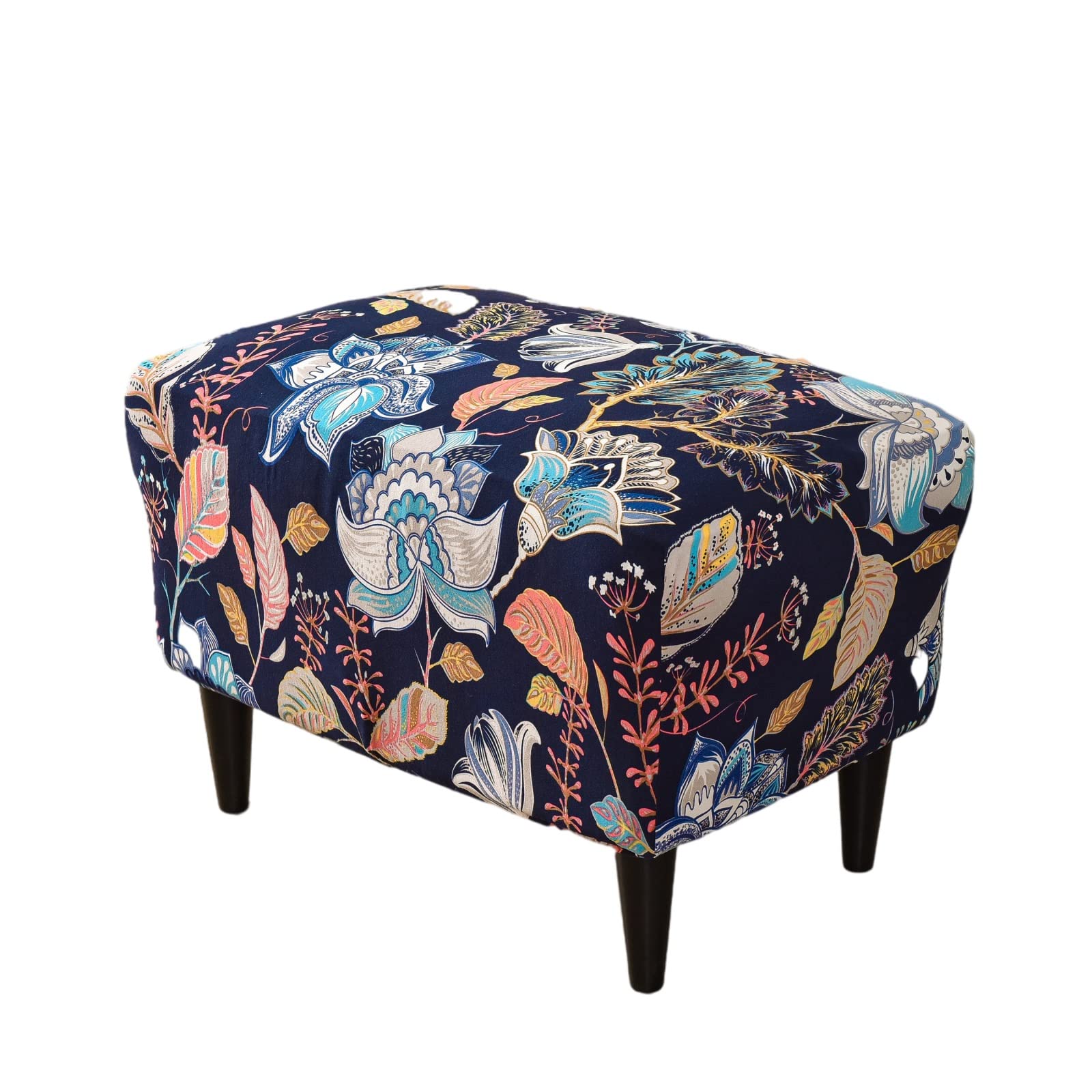 CRFATOP Stretch Ottoman Cover X-Large Ottoman Slipcovers Rectangle Storage Stool Cover Printed Footrest Sofa Slipcovers Footstool Protector Covers with Elastic Bottom,16