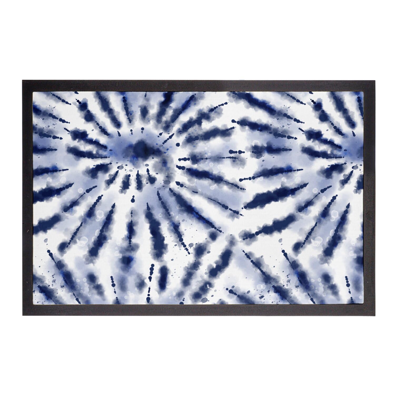 Paillasson Shibori anti-saleté style tie dye motif japonais 75x50