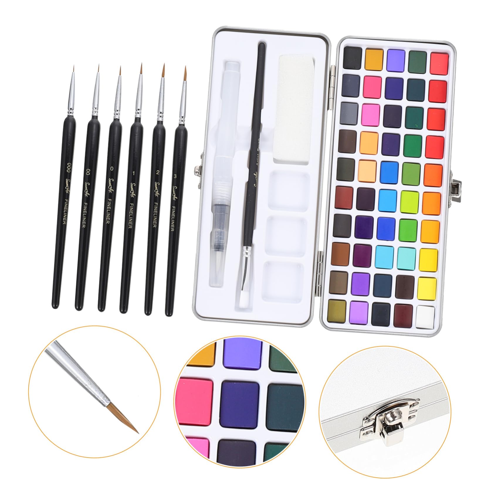 Gadpiparty 2 Set Acquerelli Professionali Solido Kit per Pittura Acquerello Portatile Colori Vivaci Confezione con per e Principianti