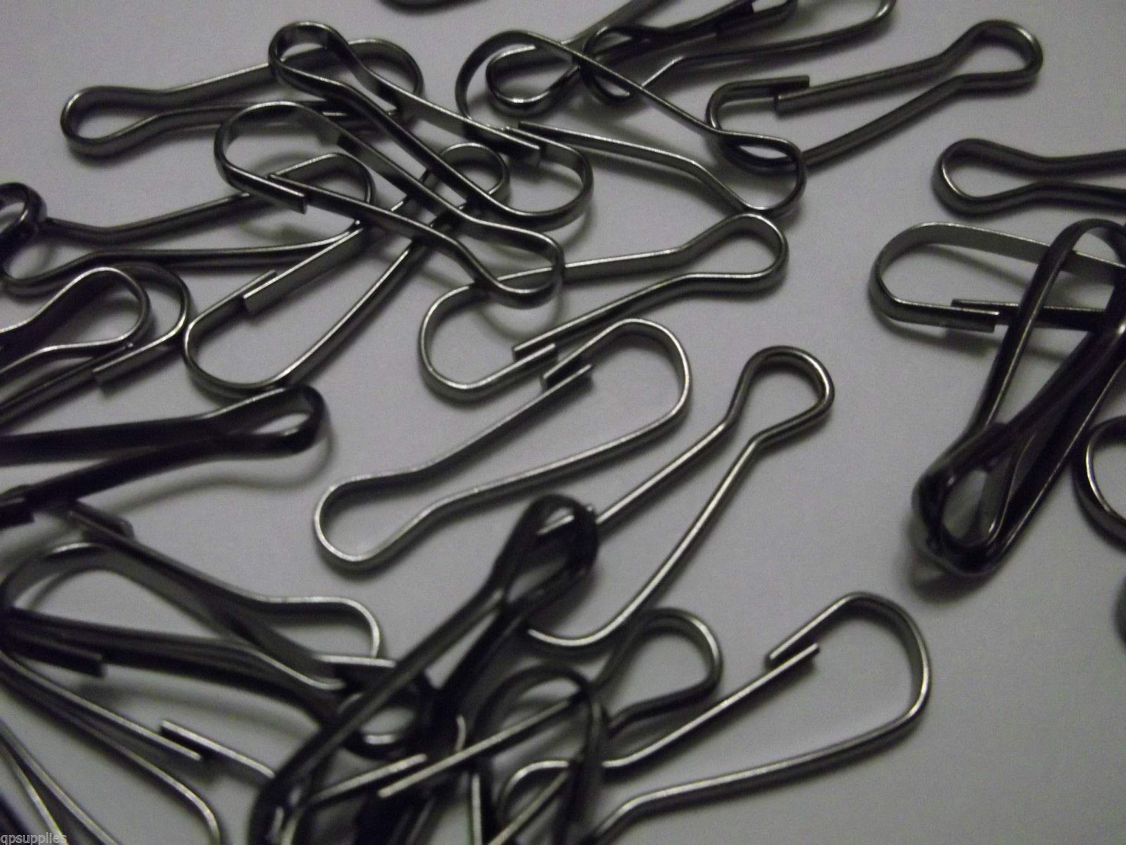 200 x Gunmetal Lanyard 23mm x 7mm Metal Clips for ID Badge Card Holders Pouchs, 200 pcs