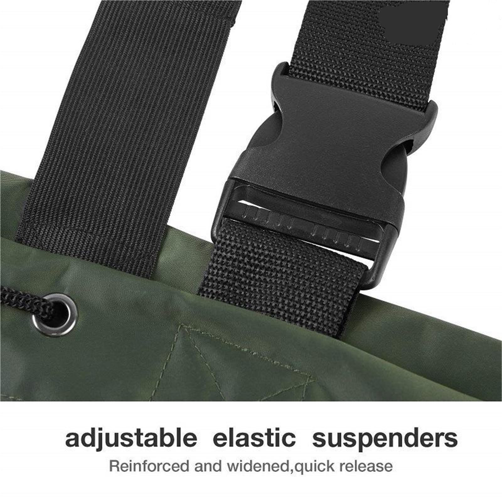 Traje de Pesca con vadeo, Pantalones y Botas, para Adultos, Hombres y Mujeres, Impermeable, hasta el Pecho, para Caza y trasplante de arroz (Verde, 2, 40)