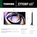 TOSHIBA 164 cm (65 Inches) 4K Ultra HD Smart Mini LED QLED TV | 165Hz Game Mode, Dolby Atmos | ZR 2.1.2 CH, 77W Speakers with Sub Woofer | HDR10+ | REGZA Engine ZRi | VIDAA OS | 65Z770RP (Black) gallery image
