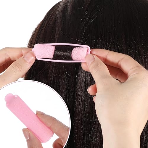 Miniatura 6 de 14 rodillos de espuma para el cabello, rodillos de pelo de 2.67 pulgadas para dormir, rizadores sin calor para cabello fino y fino, rodillos de