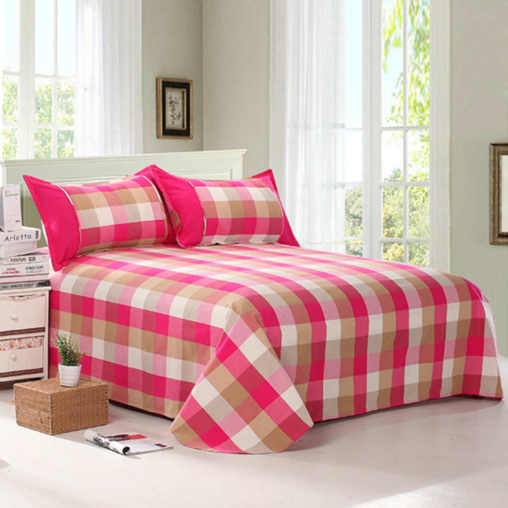Drap en coton 200x230cm plaid épais pour lit double grand confort