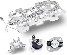 【UPGRADED】 DC47-00019A Dryer Heating Element for Samsung Kenmore Dryer Parts DC47-00019A with DC47-00016A, DC47-00018A Dryer Thermostat, DC96-00887A Dryer Thermal Fuse Parts
