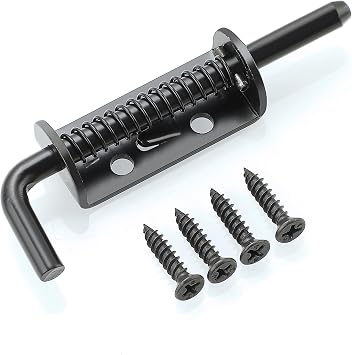 Mooche Spring Loaded Latch Bolt, 3 Inch Heavy Duty Barrel Bolt